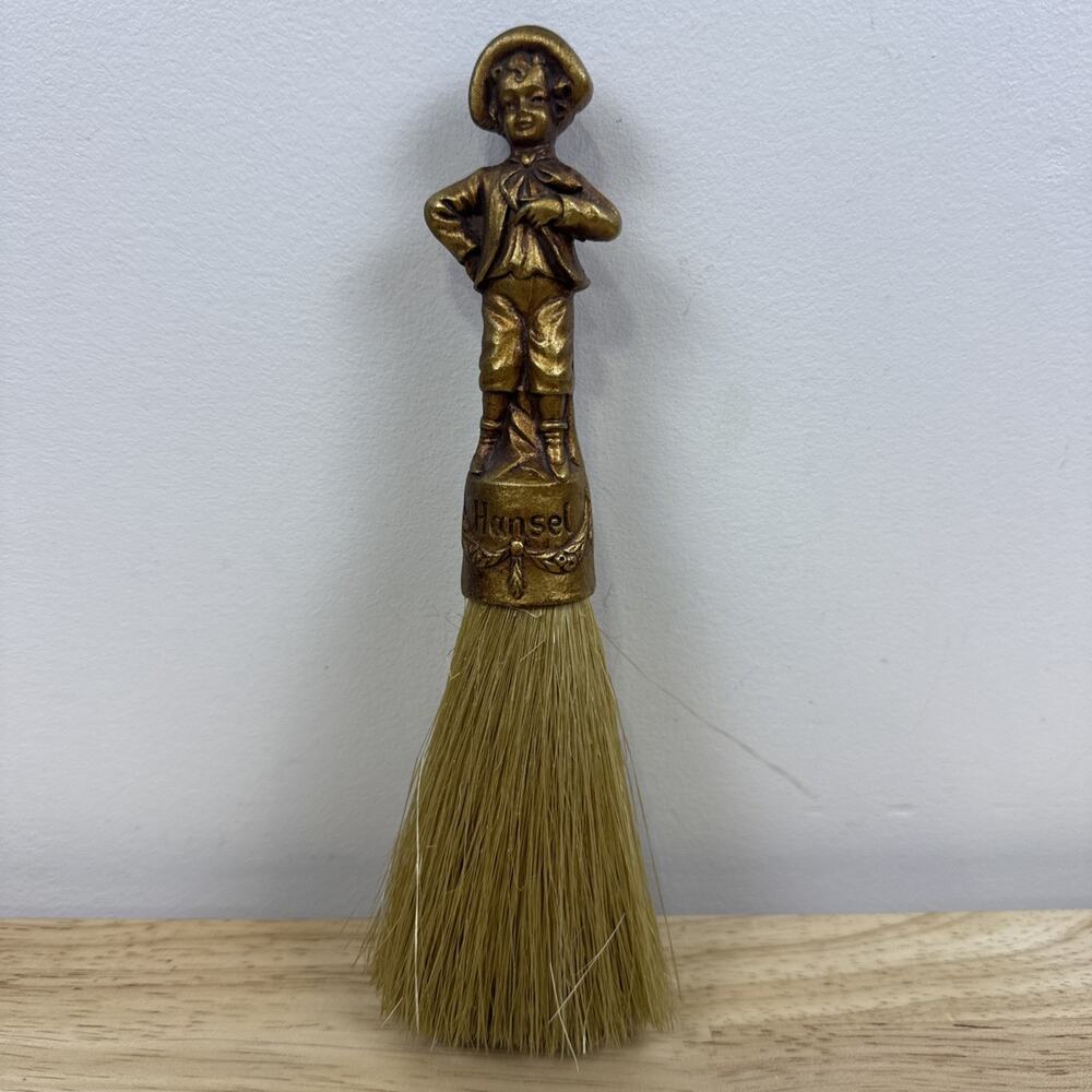 Vintage Straw Whisk Broom Brush Hansel Fairy Tale Figural Vanity Decor 8”